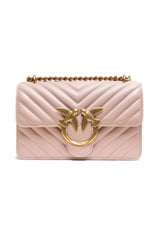 PINKO Powder Pink Love One Mini Shoulder Bag - Shoulder Bags