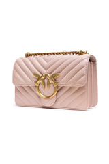 PINKO Powder Pink Love One Mini Shoulder Bag - Shoulder Bags