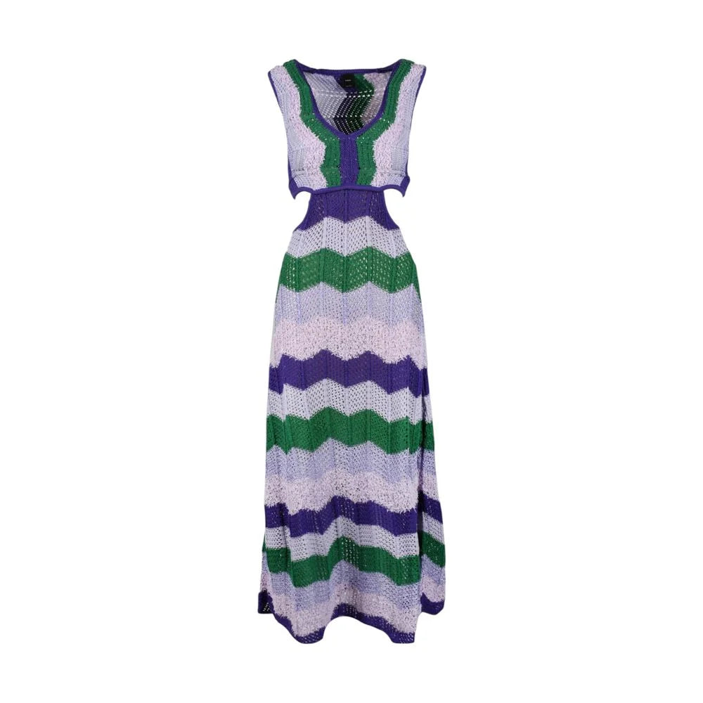 PINKO Purple Polyamide Long Dress - IT42|M