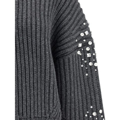 PINKO Rhinestones wool Cardigan - M - Cardigans