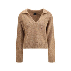 PINKO V-neck Sweater with rhinestones - Sweaters