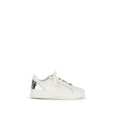 PINKO White Calf Leather Bos Taurus Low Top Sneakers