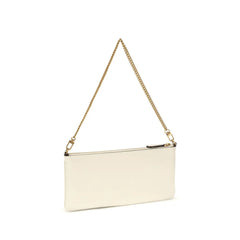 PINKO White Calf Leather Bos Taurus Shoulder Bag