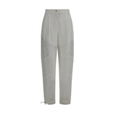 PINKO White Polyester Casual Pants - Trousers