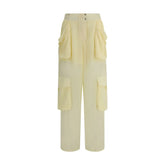 PINKO Yellow Polyester Cargo Pants - IT40 | M