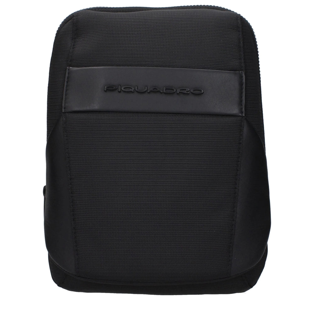 Piquadro Black Fabric Crossbody Bags