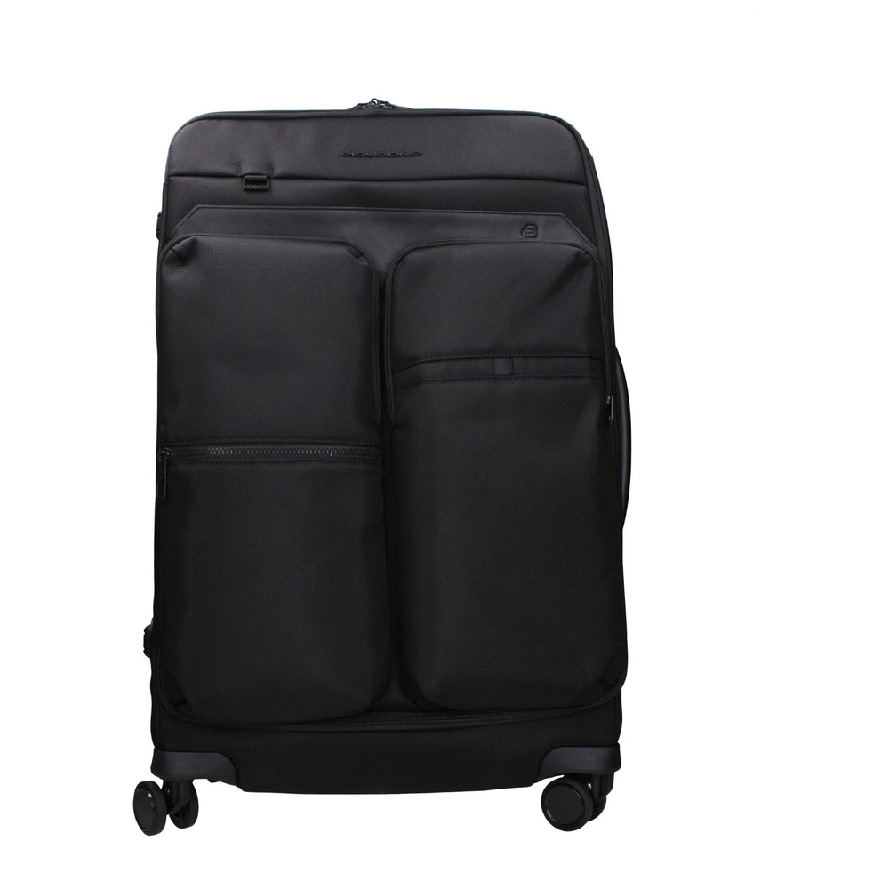 Piquadro Black Fabric Luggage And Travel