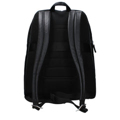 Piquadro Black Leather Backpack