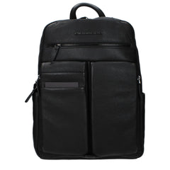Piquadro Black Leather Backpack