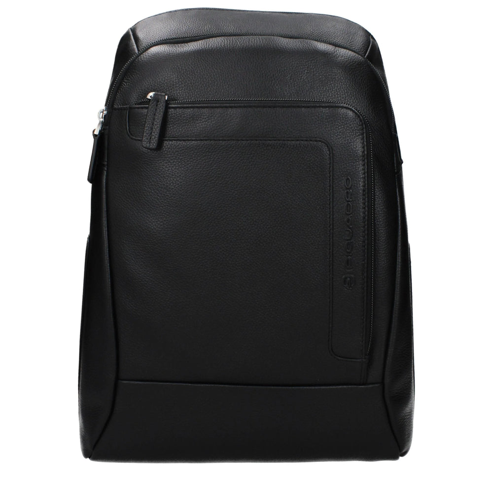 Piquadro Mochila de Couro Preto