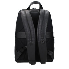 Piquadro Black Leather Backpacks