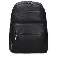 Piquadro Black Leather Backpacks