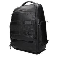 Piquadro Black Leather Backpacks