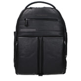 Piquadro Black Leather Backpacks