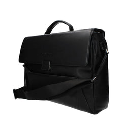 Bolsa de couro preta Piquadro para negócios e laptop
