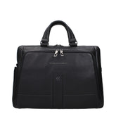 Piquadro Black Leather Business And Laptop Bags