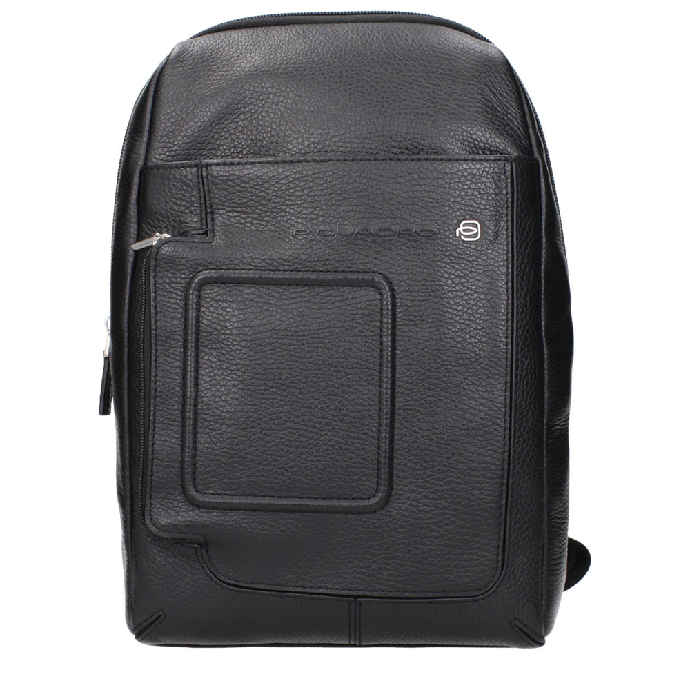 Piquadro Black Leather Crossbody Bags