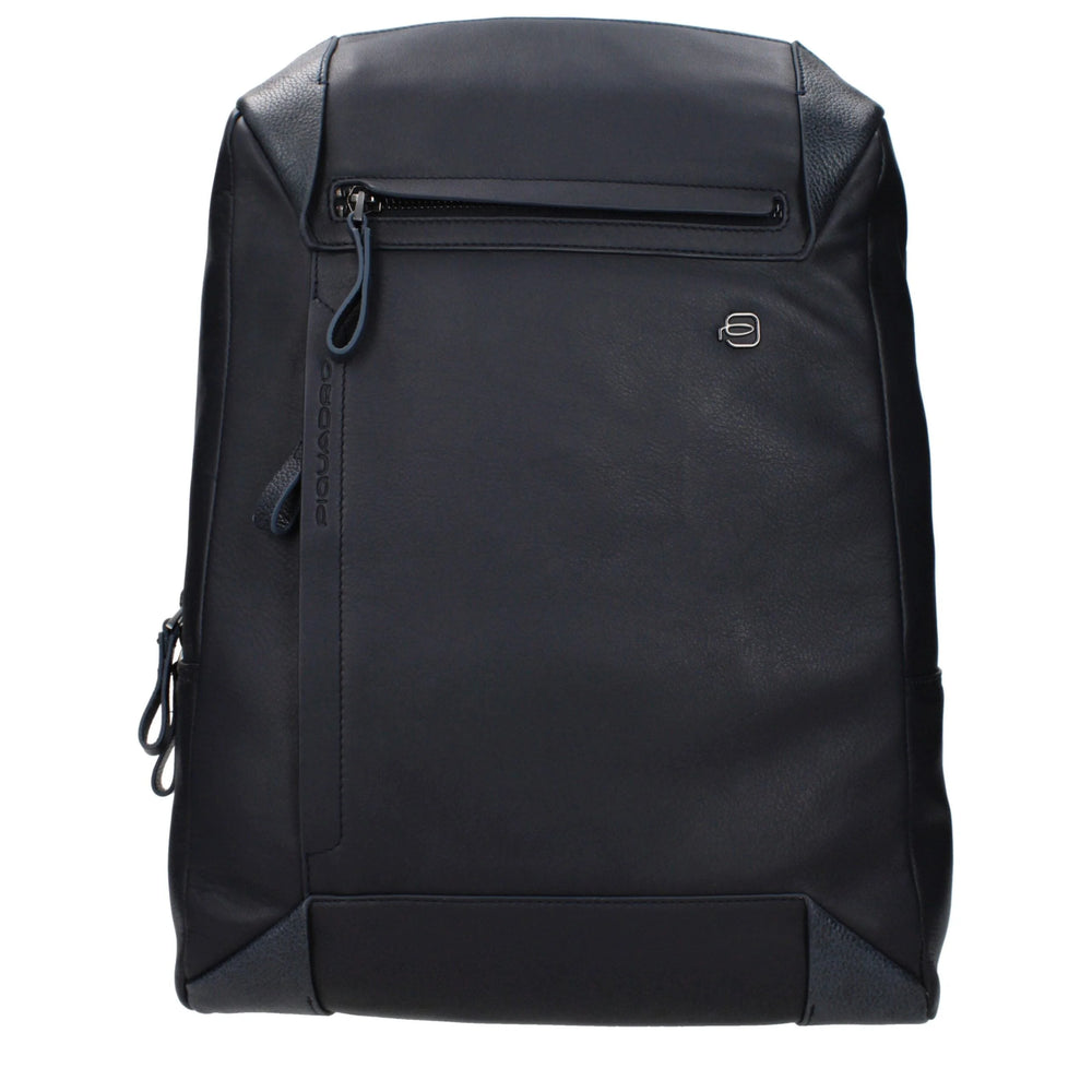 Piquadro Blue Leather Backpack