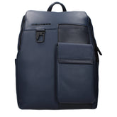 Piquadro Blue Leather Backpack