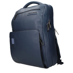 Sacs à dos en cuir bleu Piquadro