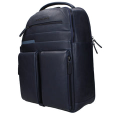 Piquadro Blue Leather Backpacks