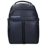 Piquadro Blue Leather Backpacks