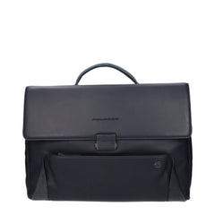 Piquadro Blue Leather Business And Laptop Bag