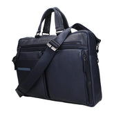 Piquadro Blue Leather Business And Laptop Bags