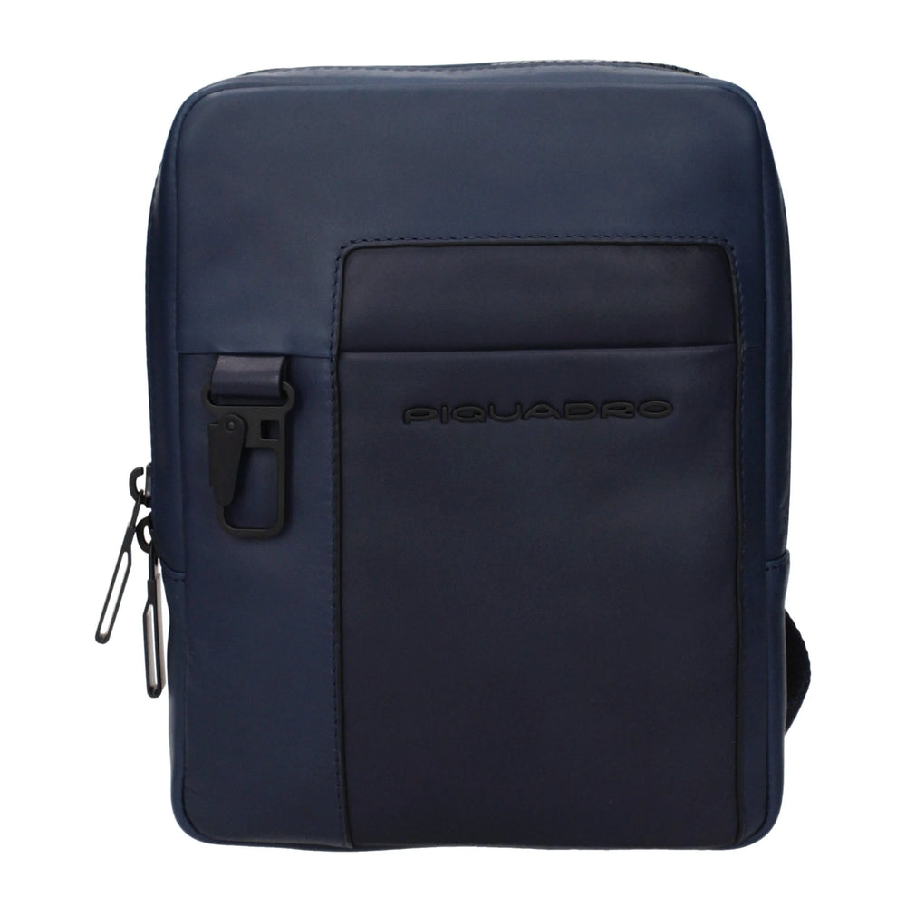 Piquadro Blue Leather Crossbody Bag