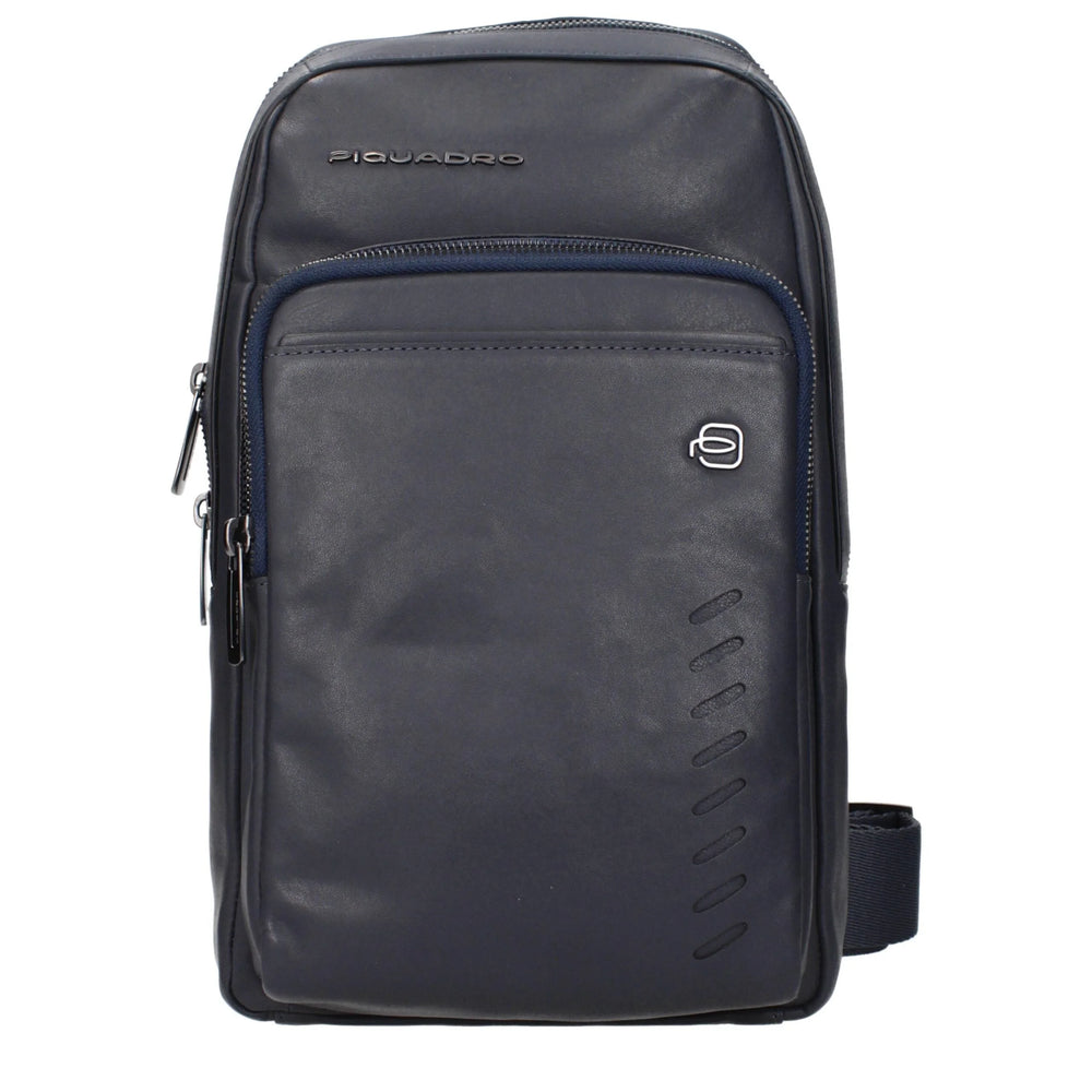 Piquadro Blue Leather Crossbody Bags