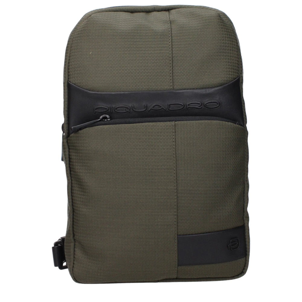 Piquadro Green Fabric Crossbody Bags