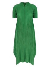 PLEATS PLEASE ISSEY MIYAKE Διχρωμικό Μίντι Φόρεμα από Πολυεστέρα - 4