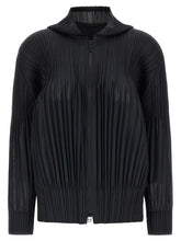 PLEATS PLEASE ISSEY MIYAKE Black Polyester Cardigan - 5