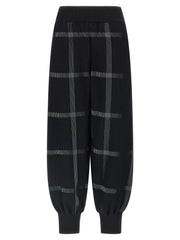 PLEATS PLEASE ISSEY MIYAKE Black Polyester Casual Pants - One Size