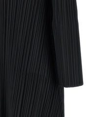 PLEATS PLEASE ISSEY MIYAKE Black Polyester Midi Dress - 2