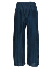 PLEATS PLEASE ISSEY MIYAKE Blue Polyester Casual Pants - 5