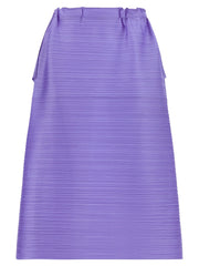PLEATS PLEASE ISSEY MIYAKE Purple Polyester Midi Skirt - 5