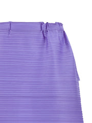 PLEATS PLEASE ISSEY MIYAKE Purple Polyester Midi Skirt - 5