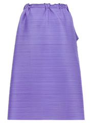 PLEATS PLEASE ISSEY MIYAKE Purple Polyester Midi Skirt - 5