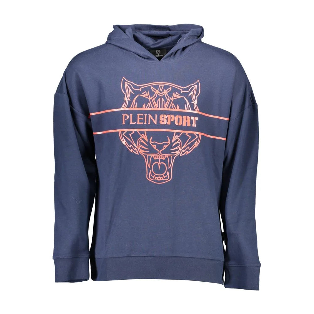 Plein Sport Blue Cotton Men Sweater - Hoodies