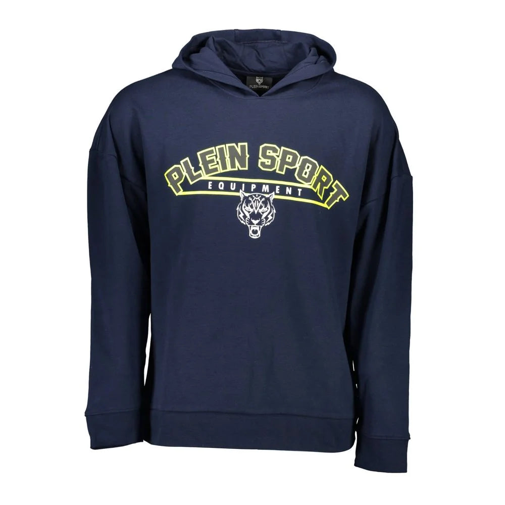 Plein Sport Blue Cotton Men Sweater - Hoodies