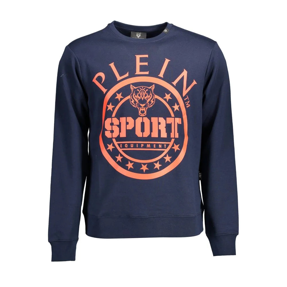 Plein Sport Blue Cotton Men Sweater - Sweatshirts