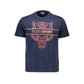 Plein Sport Blue Cotton Men T-Shirt - T-Shirts