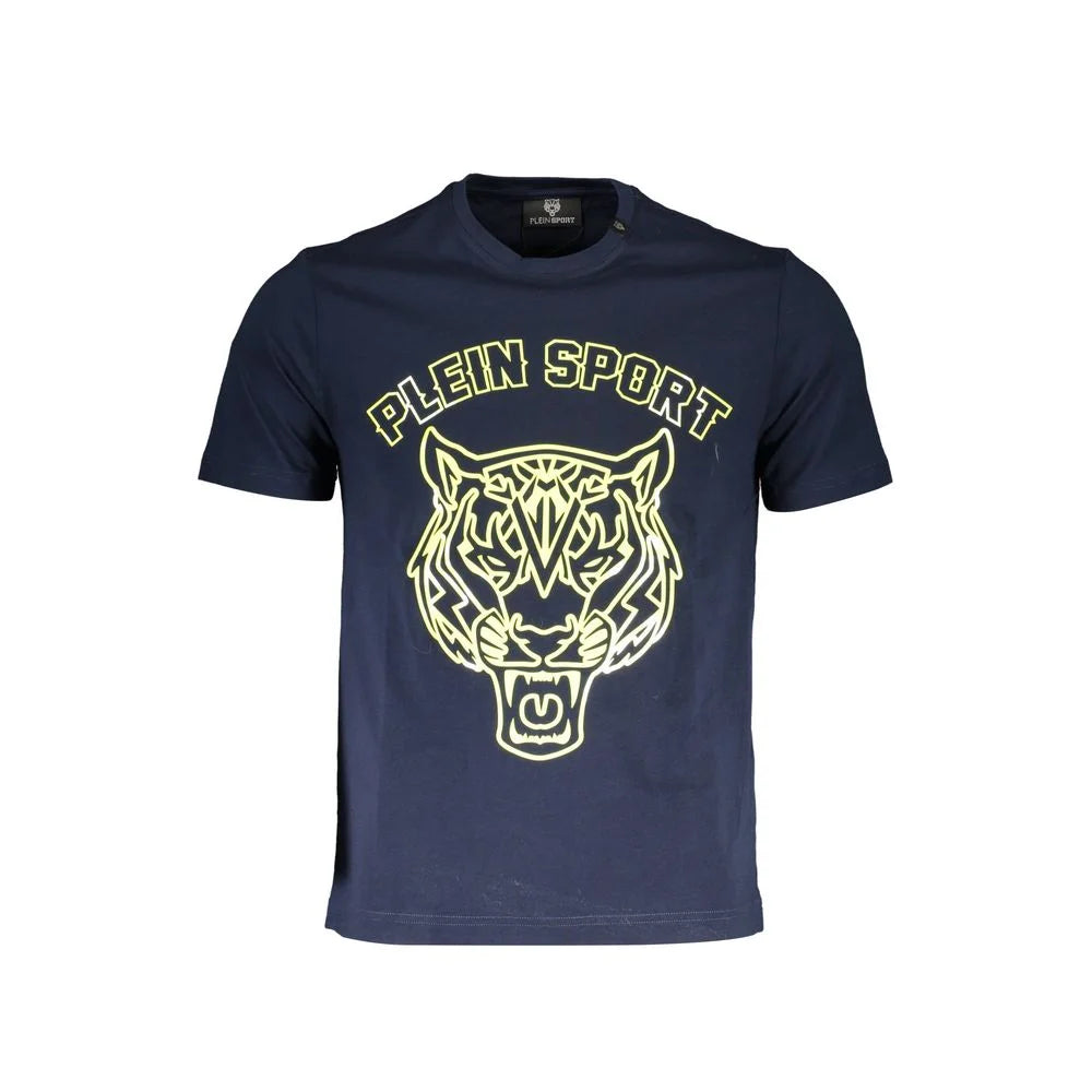 Plein Sport Blue Cotton Men T-Shirt - XL - T-Shirts