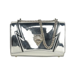 Plein Sport Elegant Gray Chain-Strapped Shoulder Bag - Shoulder Bags