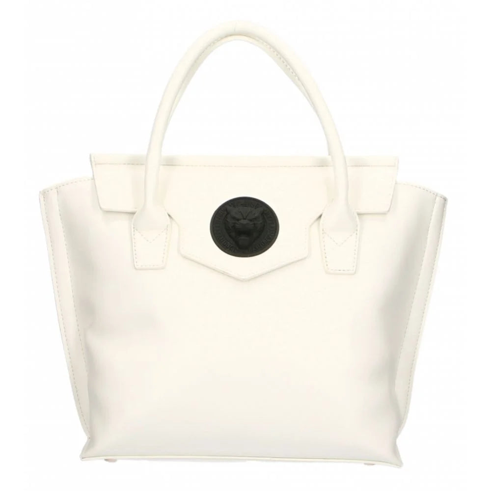Plein Sport Elegant White Handbag With Magnetic Closure - Handbags