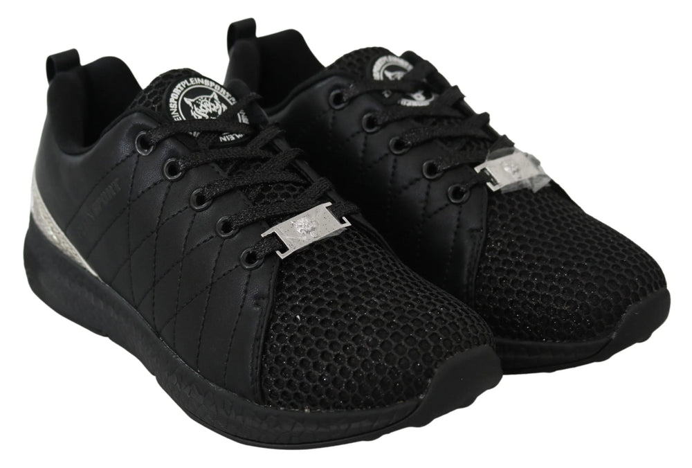Plein Sport Exquisite Black Runner Gisella Sports Sneakers - 36 - Athletic Shoes