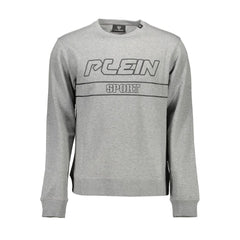Plein Sport Gray Cotton Men Sweater - Sweatshirts