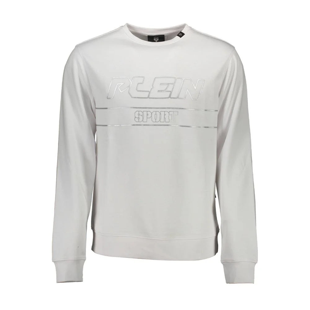 Plein Sport White Cotton Men Sweater - Sweatshirts