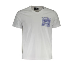Plein Sport White Cotton Men T-Shirt - T-Shirts
